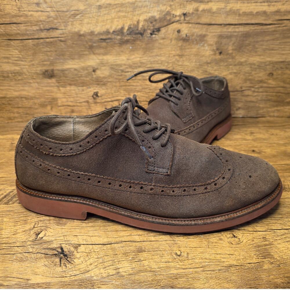 Polo Ralph Lauren Torrington NT Brown suede oxford mens dress shoes sz 11D